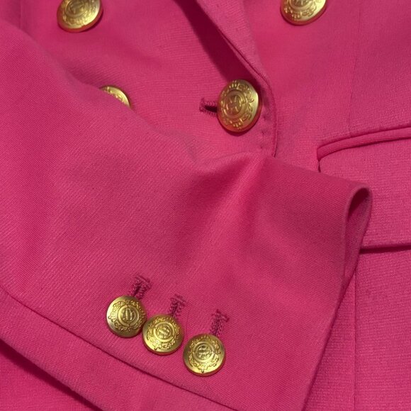 AMAZING! H&M Hot Pink Double Breasted Barbiecore Blazer 4 - Picture 4 of 11